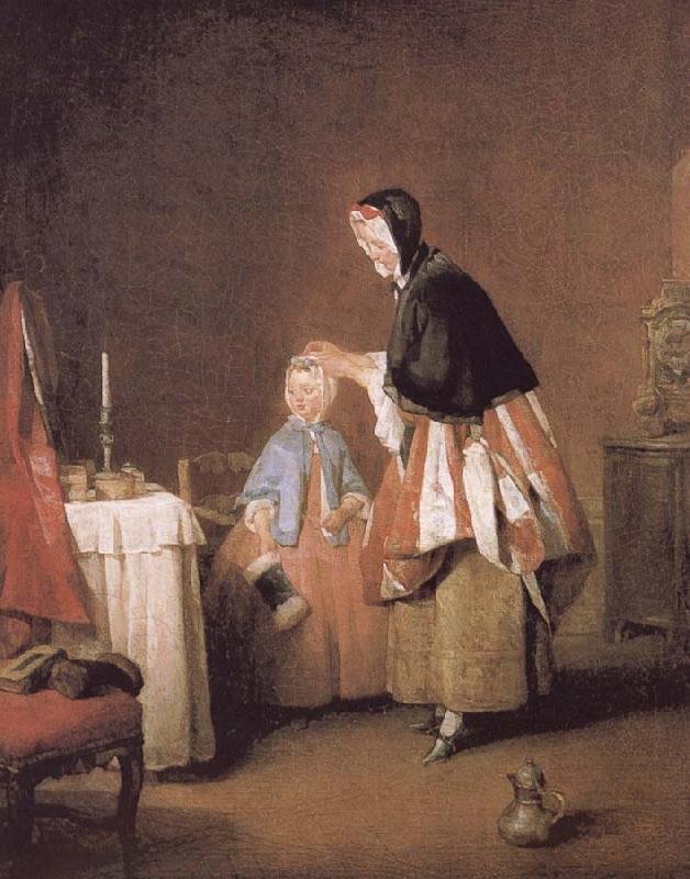 Jean Baptiste Simeon Chardin Dressed in the morning